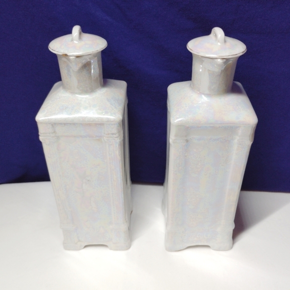 CLEARANCE Antique Oil & Vinegar Cruet Set Lustreware Victoria Czecho-Slovakia - Picture 5 of 15